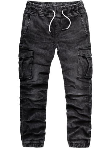 REPUBLIX Sweathose in Denim Optik CILIAN in Schwarz