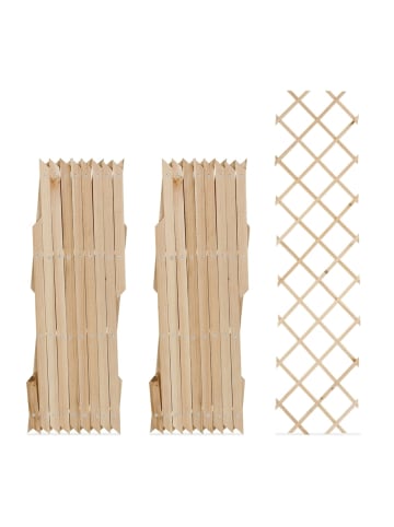 relaxdays 3 x Rankgitter in Natur - (B)30 x (H)180 cm