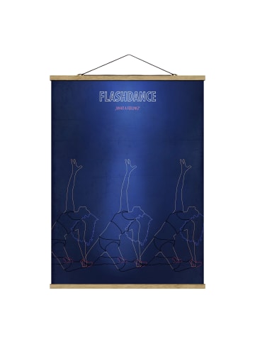 WALLART Stoffbild mit Posterleisten - Filmposter Flashdance in Blau