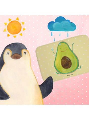 Mr. & Mrs. Panda Wannen Vorleger Avocado Glücklich ohne Spruch in Gelb Pastell