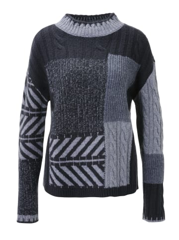 Aniston CASUAL Strickpullover in nachtblau-marine-jeansblau-hellblau