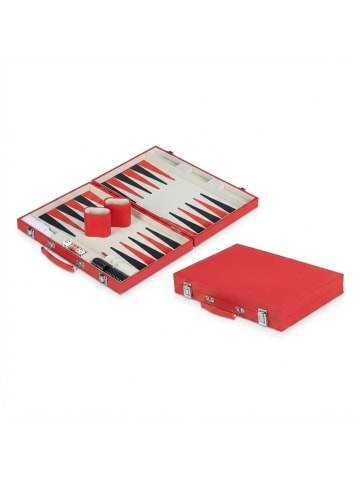 relaxdays Backgammon Koffer in Rot - (B)36,5 x (H)5 x (T)24 cm