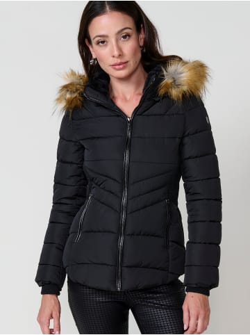 KOROSHI Kurzer, wattierter parka in SCHWARZ
