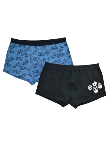 United Labels 2er Pack KISS Boxershorts in blau/schwarz