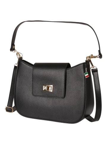 Florence Florence Schultertasche Leder schwarz ca. 28cm