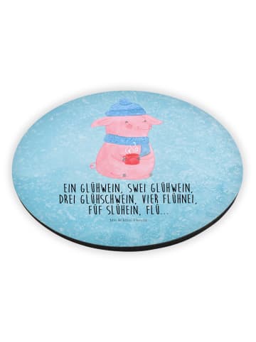 Mr. & Mrs. Panda Magnet für Fotos Schweinchen Glühwein mit Spruch in Eisblau