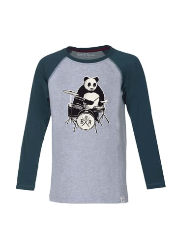 Band of Rascals Longsleeve " Panda " in petrol