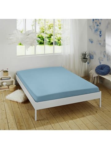 REDBEST Single-Jersey Spannbettlaken Denver in rauchblau
