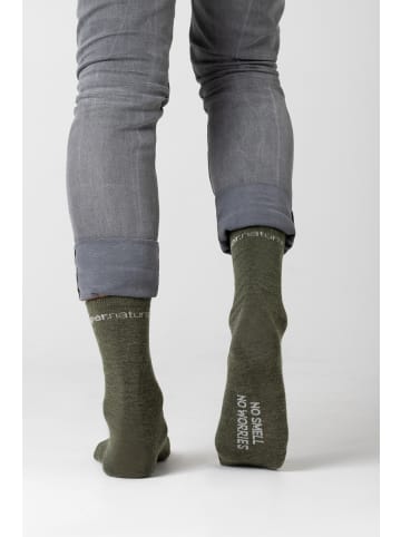 super.natural Merino Socken in oliv