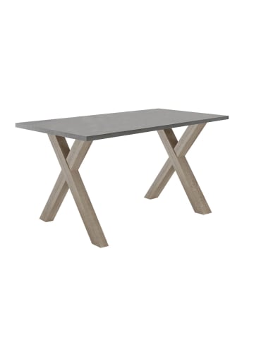 58 aufm Kessel SCHREIBTISCH Edie 1 120 x 70 x 75 Computertisch eiche sägerau/graphit