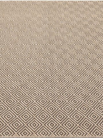 KADIMA DESIGN Flachwebteppich Karo flachgewebt pflegeleicht Wohnzimmer Flur Esszimmer in Natur