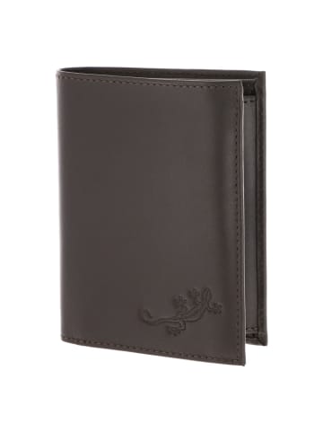 oxmox Leather Geldbörse RFID Schutz Leder 13 cm braun-lizard 2.0