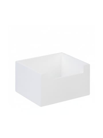 relaxdays Schreibtisch Organizer in Weiß/ Natur - (B)18 x (H)9,5 x (T)15 cm