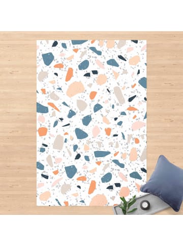 WALLART Vinyl-Teppich - Detailliertes Terrazzo Muster Asti in Petrol