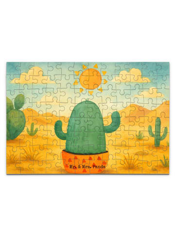 Mr. & Mrs. Panda Puzzle Kaktus Sonne Design ohne Spruch in Weiß