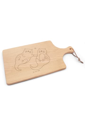 Mr. & Mrs. Panda Schneidebrett Otter Hände halten ohne Spruch in Transparent