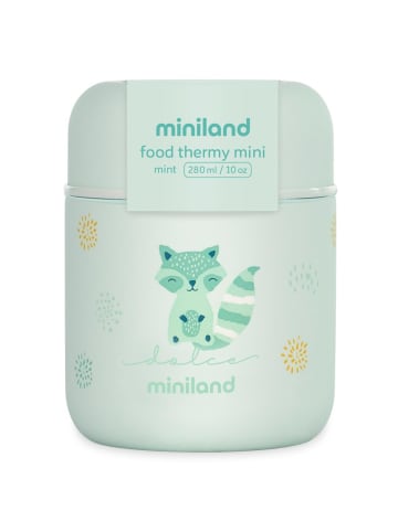 Miniland Edelstahl-Isolierbox Silky Food Thermos Mini 280 ml in gruen,motiv