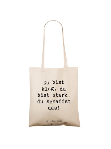 Mr. & Mrs. Panda Jutetasche Spruch Erster Schultag Motivation mi... in Creme