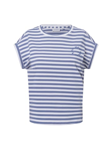comma T-Shirt in hellblau weiß