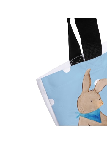 Mr. & Mrs. Panda Strandtasche Hasen Muschel ohne Spruch in Blau Pastell