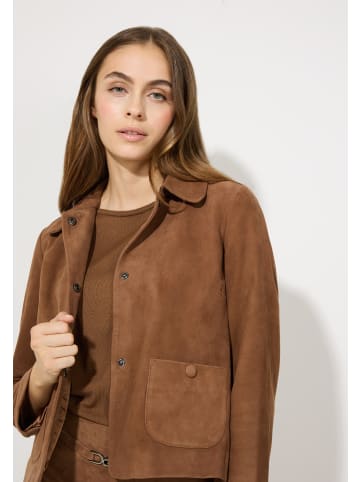 More & More Velourslederjacke in sweet toffee