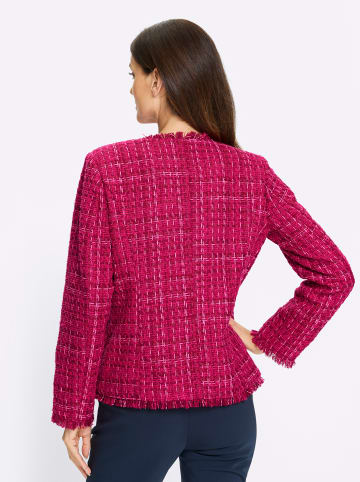 Heine Bouclé-Blazer in fuchsia-kirsche-meliert
