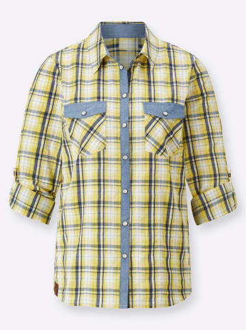 WITT WEIDEN Karobluse in sonnengelb-weiß-kariert