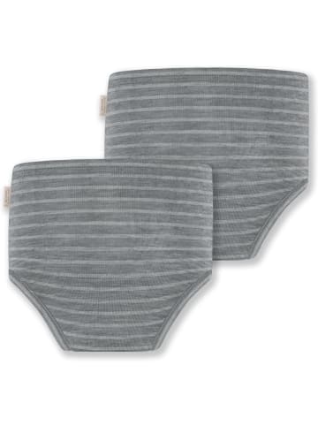 Normani Outdoor Sports 2er Pack Baby Merino Windelhose Tokoroa in Grau gestreift