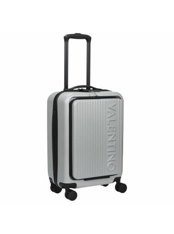Valentino Bags Lexplor - 4-Rollen-Kabinentrolley mit Vortasche 14" 55 cm (nero) in silver