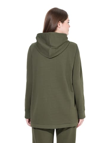 Ulla Popken Sweatshirt in olivgrau