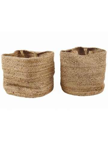 Beliani 2er-Set Wäschekörbe KAELLA in Beige