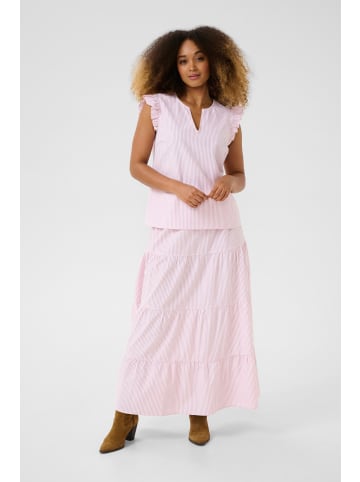 Cream Ärmellose Bluse CRAmala Regular fit in Light Rose Stripe