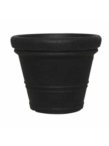 Siena Garden Pflanzgefäß Amalia 35, Ø 35x28 cm in Schwarz/Granit in Schwarz/Granit