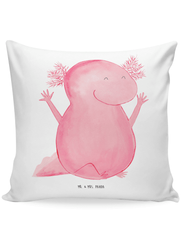 Mr. & Mrs. Panda Kopfkissen Axolotl Hurra ohne Spruch in Weiß