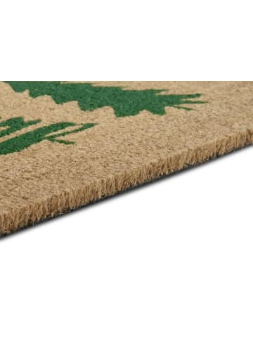 Hanse Home Fußmatte Kokos Dekorierte Kiefern Bäume braun