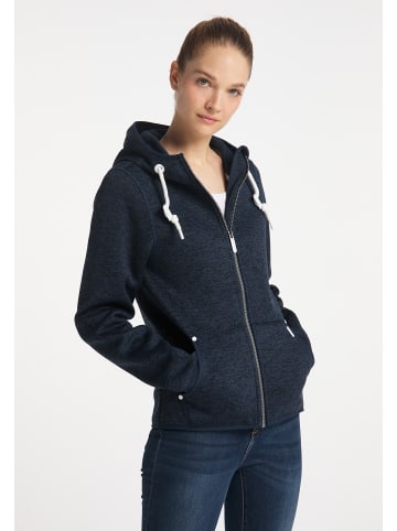 ICEBOUND Damen Strickfleecejacke in Marine Melange
