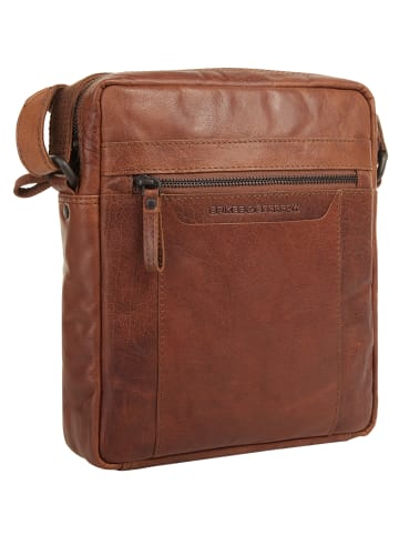 SPIKES & SPARROW Umhängetasche echt Leder in cognac