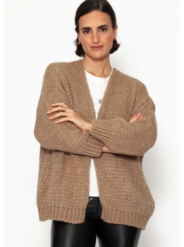 SASSYCLASSY Oversize Cardigan in Braun