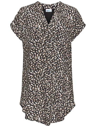 Beach Time Longshirt in schwarz-braun bedruckt