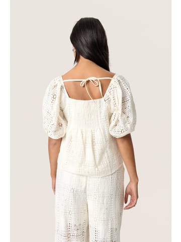 Soaked in Luxury Kurzarm-Bluse SLCoopelia Gerade Passform in Whisper White