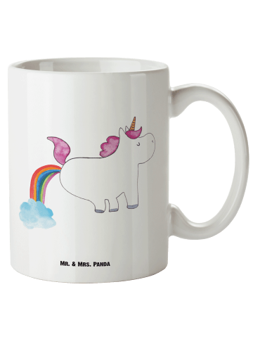 Mr. & Mrs. Panda XL Tasse Einhorn Pupsen ohne Spruch in Weiß
