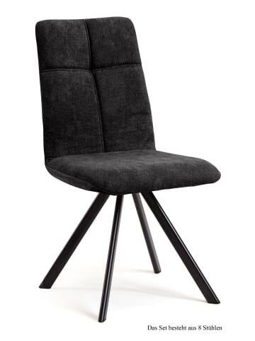 58 aufm Kessel ESSZIMMERSTUHL (8er-Set) Davyd 47x92x60 Schwarz/Anthrazit