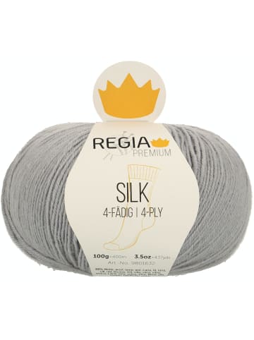 Regia Handstrickgarne Premium Silk, 100g in Silberblau