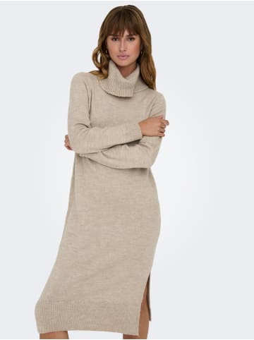 ONLY Langes Rollkragen Strickkleid Midi Pullover Dress ONLBRANDIE in Braun