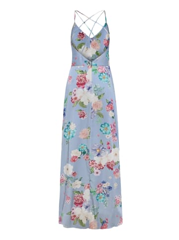 Vera Mont Abendkleid mit V-Ausschnitt in Blue/Rosé