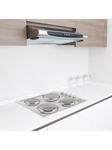 relaxdays 4er Set Herdabdeckplatten in Silber - Ø20 cm