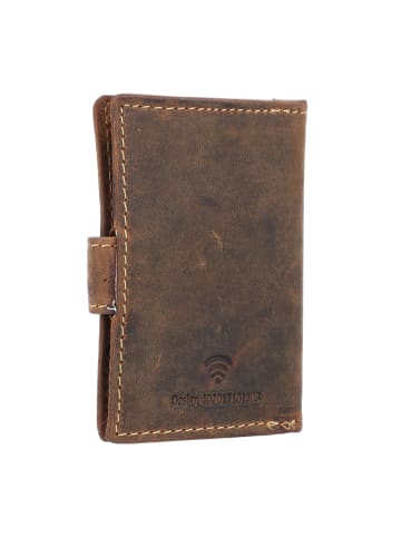Greenburry Vintage Visitenkartenetui RFID Leder 7 cm in brown