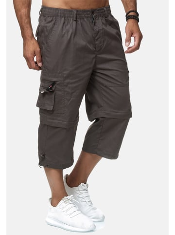 LMC Cargo Shorts Zip Hose 3/4 Schlupfhose Verstellbare Beinlänge in Grau