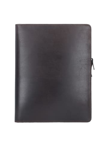 Leonhard Heyden Dakota Schreibmappe Leder 32 cm Laptopfach in braun