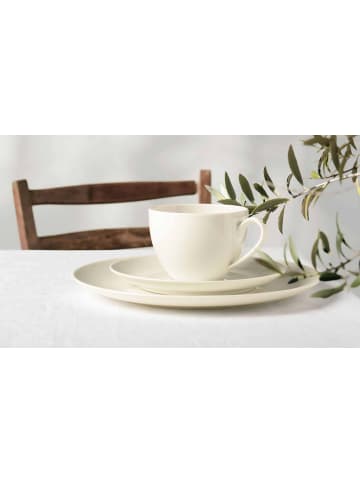 Seltmann Weiden 6er Set Milchkaffeetassen mit Untertassen Savona Fine Diamond 340 ml creme in creme